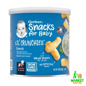 Gerber Lil' Crunchies Ranch – 42g, healthy snacks for babies 8+ months from the USA, available in Bangladesh.