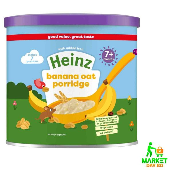 Heinz Banana Oat Porridge – 220g, healthy and delicious baby food for 7+ months, available in Bangladesh.