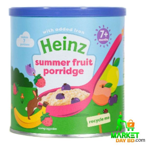 Heinz Summer Fruit Porridge – 220g, a delicious and nutritious baby cereal for 7+ months, available in Bangladesh.