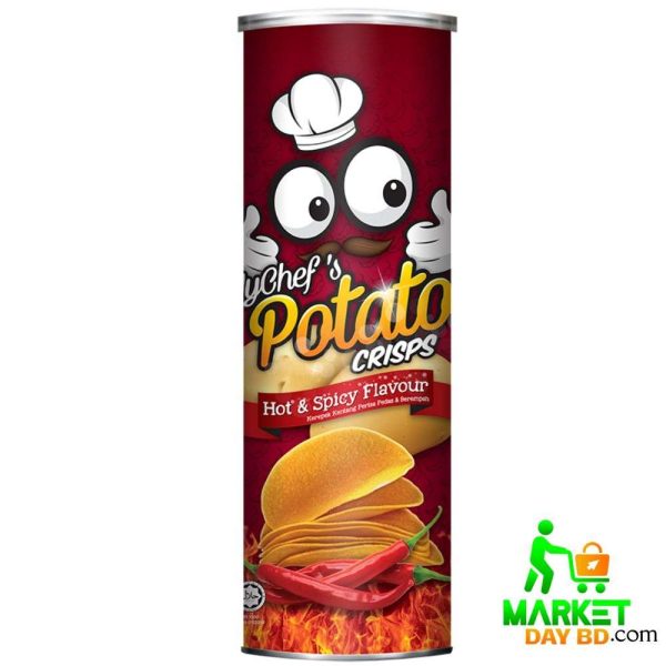 MyChef's Potato Crisps BBQ Flavour – 145gm | Smoky and Crispy Snack from Malaysia.