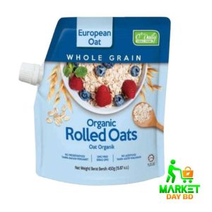 O'Daily Organic Rolled Oats 450g – Fiber-Rich, Natural Oats for Healthy Breakfast