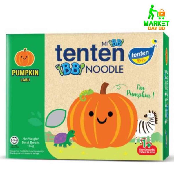 TenTen Baby Noodle Pumpkin – 150g, nutritious noodles with pumpkin for babies 12 months and above.