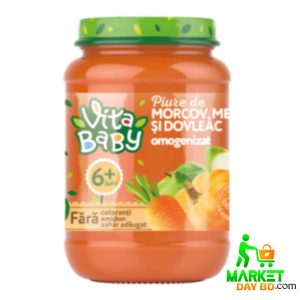 Vita Baby Custard Fruit Puree Apple & Carrot 180gm Jar – Healthy Baby Food