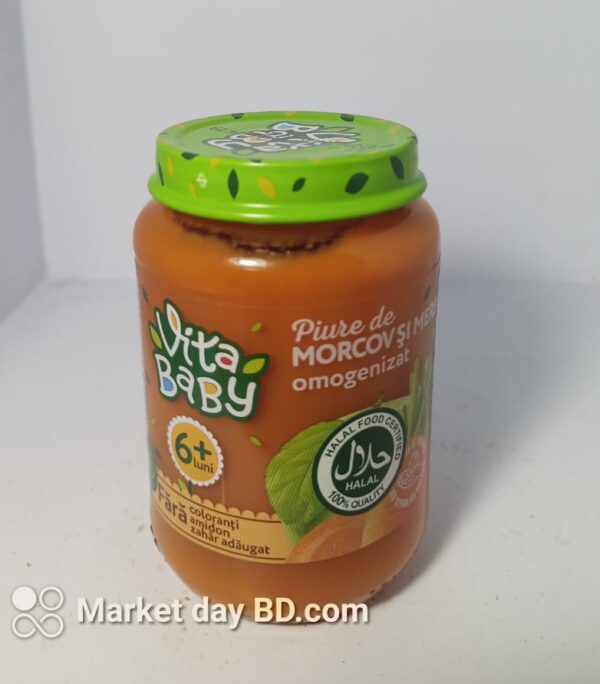 Vita baby fruit puree apple and carrot 180gm