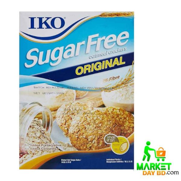 IKO Sugar-Free Oatmeal Crackers Original 178gm - Healthy snack from Malaysia.