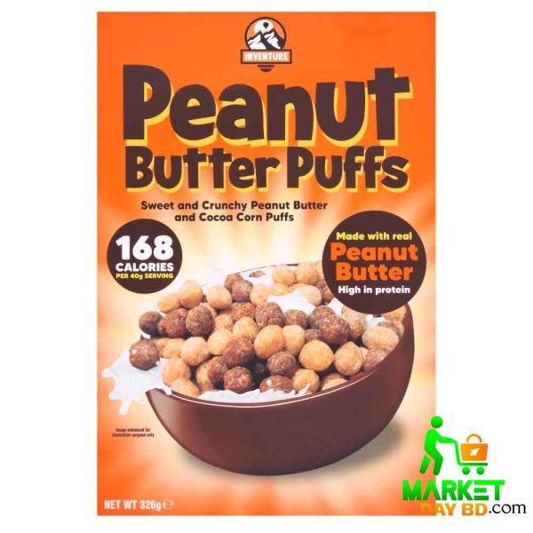 Inventure Peanut Butter Puffs 326gm – Peanut Butter-Flavored Snack