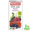 Marigold 100% Juice Pear & Mixed Berries 1L pack, no sugar added, healthy fruit beverage.