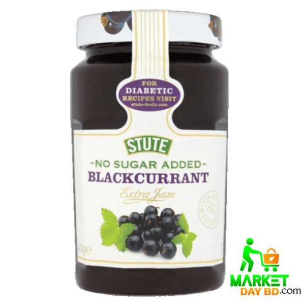 Stute Diabetic No Added Sugar Blackcurrant Jam 430gm – Healthy Jam for Diabetics