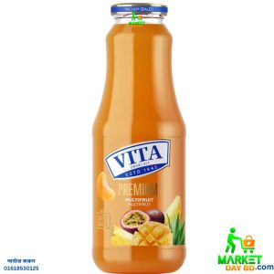 Vita Multifruit Juice 1L carton featuring a mix of colorful fruit imagery.