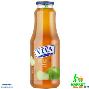 Vita Premium Apple Juice 1L carton with fresh apple imagery.