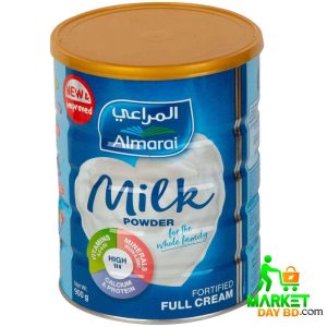 Almarai Milk Powder Fortified Full Cream 900g – Premium full cream milk powder imported from Saudi Arabia, perfect for beverages and cooking.