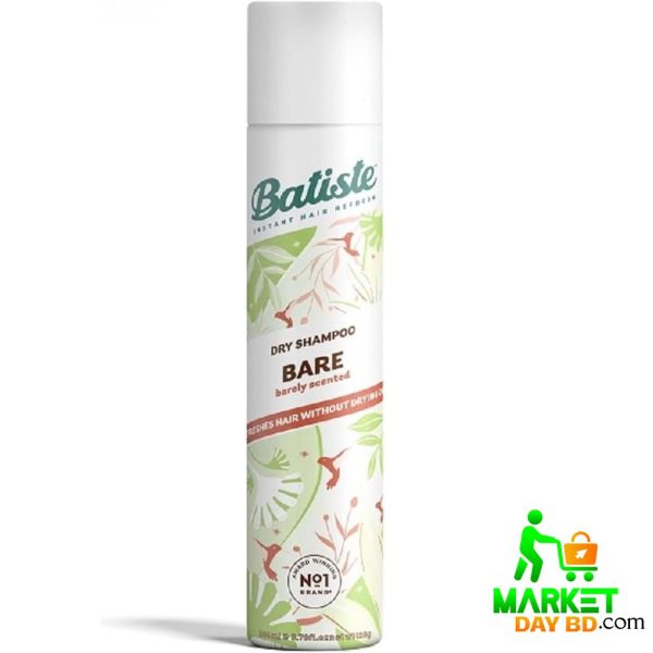 Batiste Dry Shampoo Bare Barely Scented 200ml – Subtle and fresh, perfect for a natural feel.