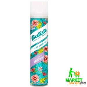 Batiste Dry Shampoo Wildflower 200ml – Instant refresh with floral fragrance and volume.