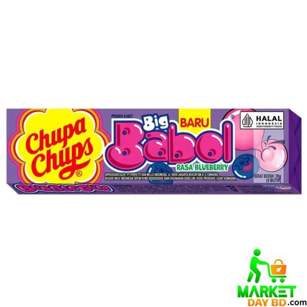 Big Babol Blueberry 20g Bubble Gum – Fun, Chewy Bubble Gum with Blueberry Flavor (Imported from Indonesia)