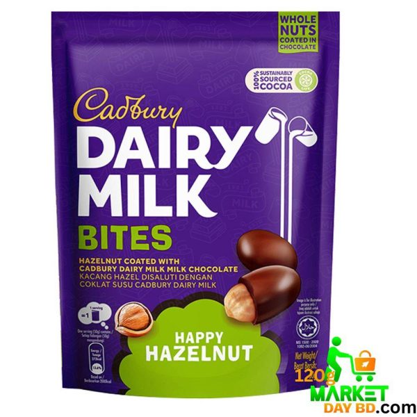 Cadbury Dairy Milk Bites Hazelnut 120g – Chocolate with Hazelnut Pieces