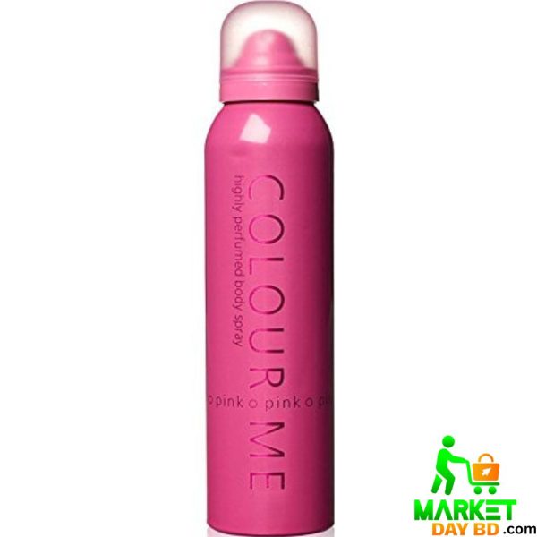 Colour Me O Pink Perfumed Body Spray – 150ml (UK) with floral and fruity fragrance.