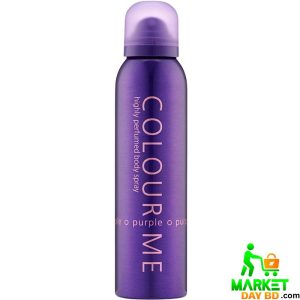 Colour Me O Purple Perfumed Body Spray – 150ml (UK) with a luxurious floral and musky scent for women.