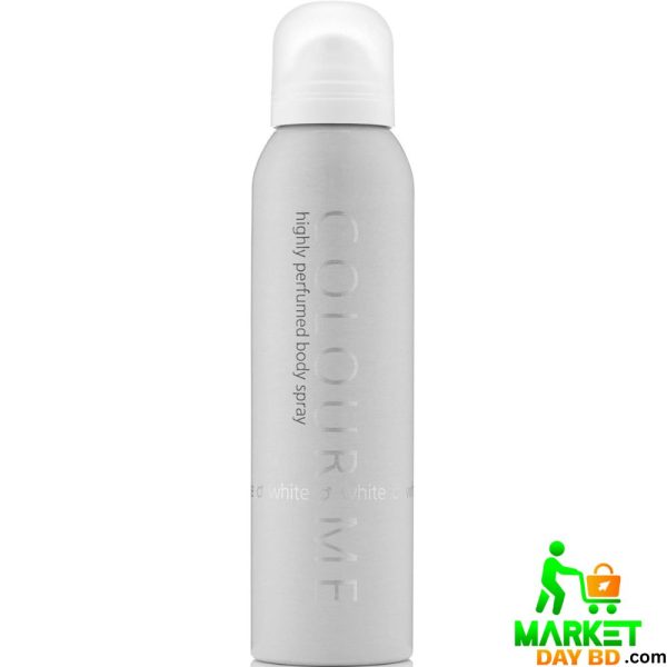 Colour Me O White Perfumed Body Spray – 150ml (UK) featuring fresh floral and citrus notes.