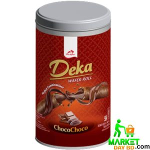 Deka Choco Choco Wafer Roll Tin 300g – Crispy chocolate-filled wafer rolls in a premium tin (Made in Indonesia).