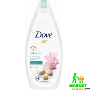 Dove Calming Pistachio & Magnolia Body Wash – 500ml (UK) with soothing fragrance and moisturizing formula.