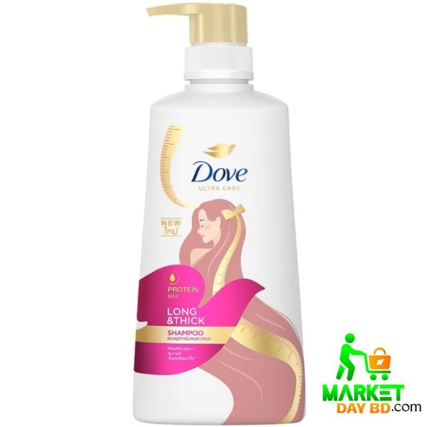 Dove Ultra Care Long & Silky Shampoo 410ml – Imported from Thailand, for smooth, frizz-free long hair.