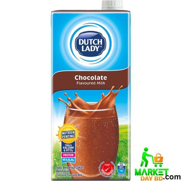 Dutch Lady Chocolate Flavoured Milk UHT 1L – Creamy Chocolate Milk in a Carton