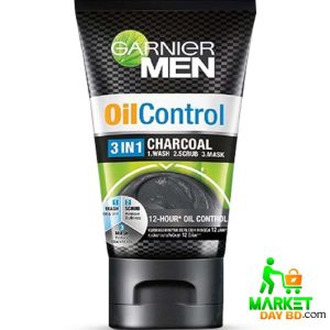 Garnier Men Face Wash Charcoal 3-in-1 Foam 100ml (Indonesia Edition)