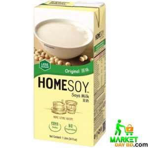 Homesoy Original Soya Milk 1L – Pure, creamy soy milk made from non-GMO soybeans, free from preservatives and artificial flavors.