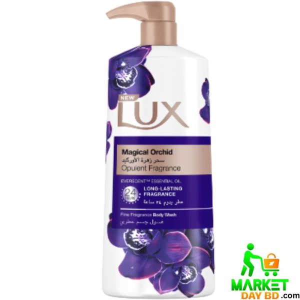 Lux Magical Orchid Body Wash – 500ml (Thailand), moisturizing and floral-scented body cleanser.