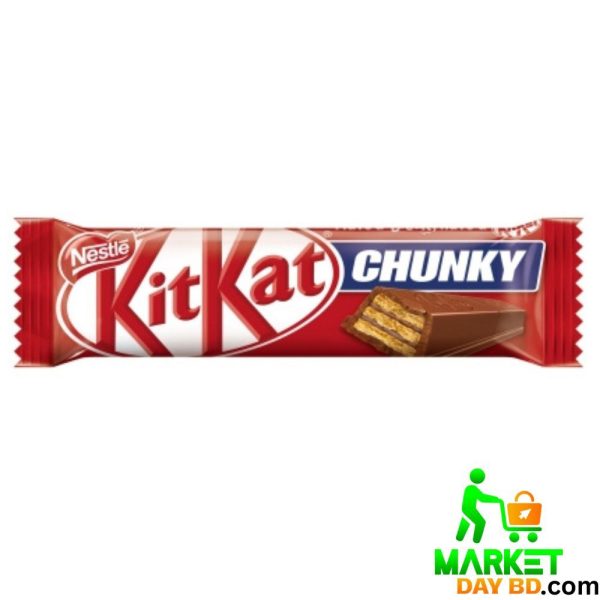 Nestlé KitKat Chunky Wafer Milk Chocolate 38g – A thick, indulgent KitKat bar with crispy wafer layers and smooth milk chocolate.