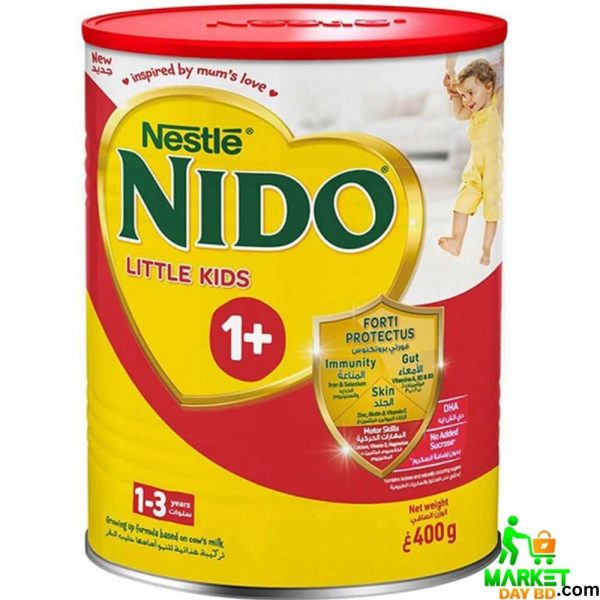 Nestlé Nido 1 Plus Growing Up Formula Milk Powder (1-3 Years) - 400g (Dubai) for toddler brain development and healthy growth.