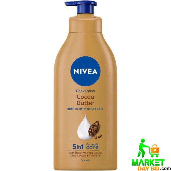 Nivea Cocoa Butter Body Lotion 625ml – Deep Hydration and Skin Glow for Dry Skin (Spain Import)