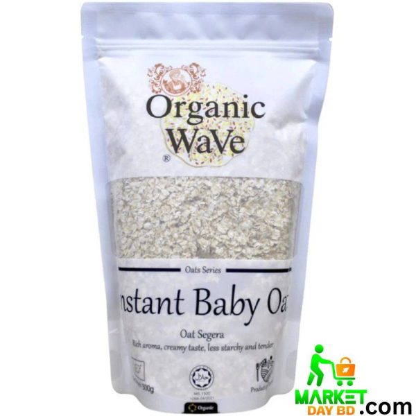 Organic Wave Instant Baby Oat 500gm – 100% Organic Wholegrain Oat Cereal for Babies (Made in Finland)