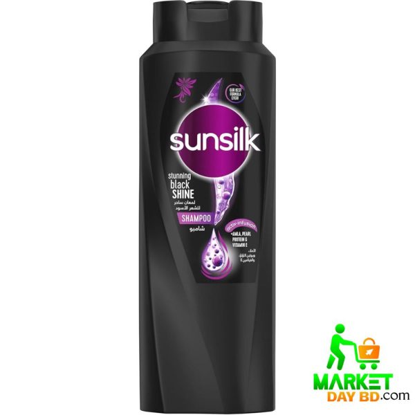 Sunsilk Stunning Black Shine Shampoo 600ml Bottle - Imported from Egypt