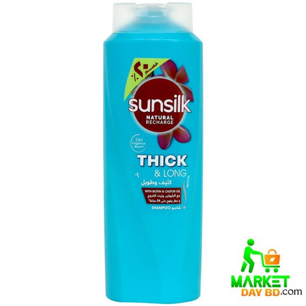 Sunsilk Thick & Long Shampoo 600ml Bottle - Imported from Egypt