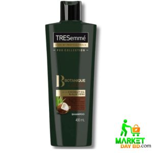 Tresemme Botanique Nourish & Replenish Shampoo 400ml – Coconut milk and aloe vera for soft, hydrated hair.