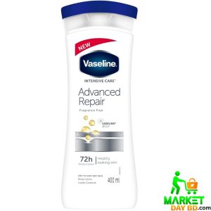 Vaseline Intensive Care Advanced Repair Fragrance-Free Body Lotion – 400ml for dry, sensitive skin.