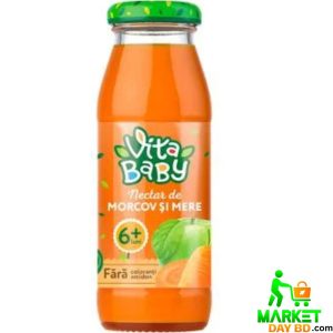 Vita Baby Carrot & Apple with Pulp Nectar 175ml – Natural Baby Juice with Carrot and Apple Pulp (Imported from Moldova)