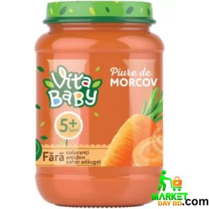 Vita Baby Carrot Puree 180gm – 100% Natural, Healthy Baby Food (Made in Moldova)