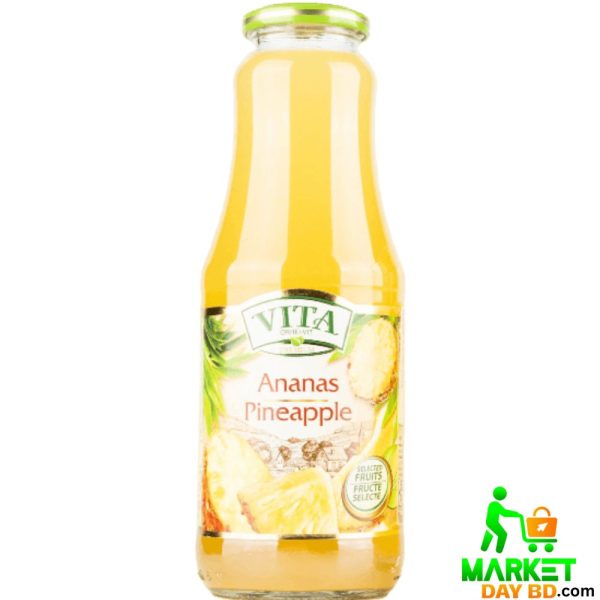 Vita Premium Pineapple Juice 1L – 100% Natural Pineapple Juice, No Sugar Added (Made in Moldova)