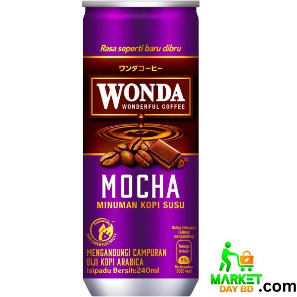 Wonda Mocha Milk Coffee Drink 240ml – Rich Mocha Coffee Drink with Premium Ingredients (Made in Malaysia)