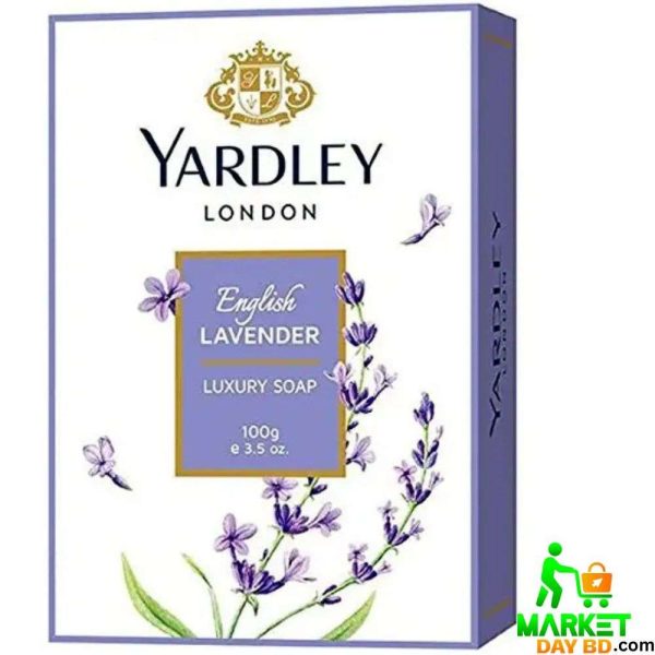 Yardley English Lavender Luxury Soap Bar – 100g (UK) for soft, refreshed skin with a floral lavender scent.