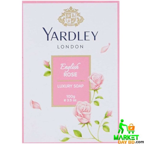 Yardley English Rose Luxury Soap Bar – 100g (UK) for soft, refreshed skin with a floral rose fragrance.