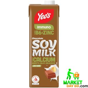 Yeo's Immuno Chocolate Soy Milk 1L – Smooth, plant-based chocolate drink enriched with essential vitamins.