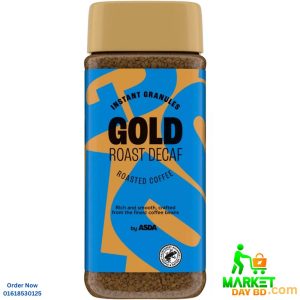 ASDA Gold Roast Decaf Instant Coffee 200g Jar – Premium Smooth Flavor