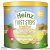 Heinz First Steps Creamy Oat & Apple Porridge, 240g pack for babies 6 months and older.