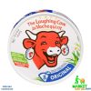 LA VACHE QUI RIT Cheese, 8-Portion, 120g pack with red cow logo and creamy cheese imagery.