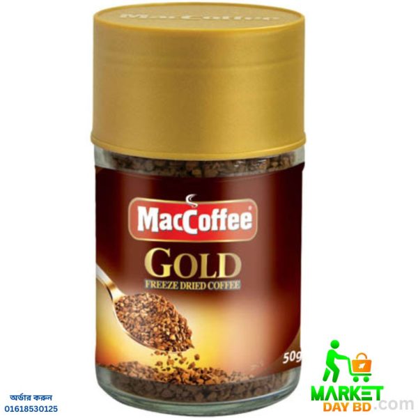 MacCoffee Gold Instant Coffee 50g Jar – Premium Gold Blend