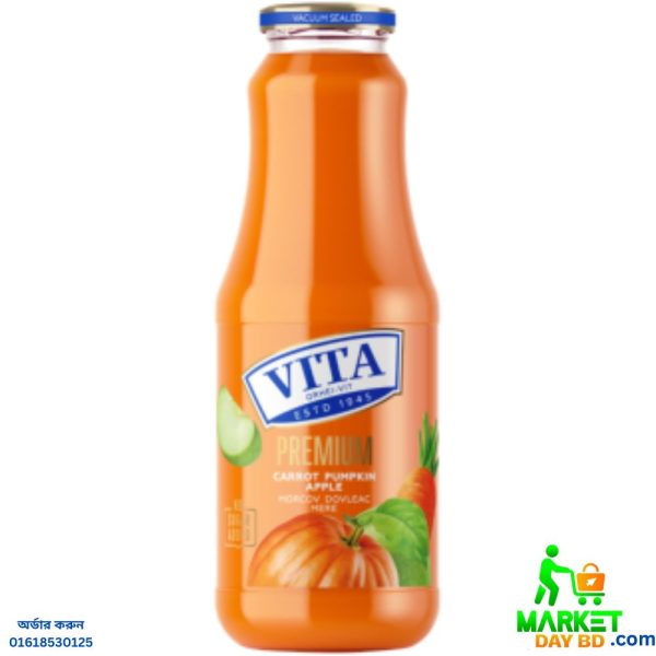 Vita Carrot, Pumpkin & Apple Juice 1 Liter – Fresh, vibrant, and nutritious juice blend.