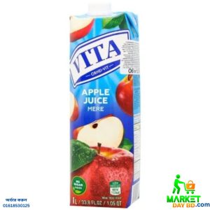 Vita Apple Juice Packet 1L – Bright and crisp apple illustrations on a convenient resealable packet.